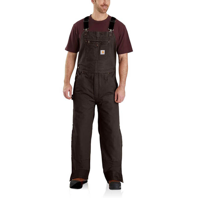 104031 Carhartt Men's Loose Fit Washed Duck Insulated Bib Overalls