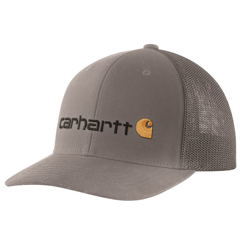 104192 - Carhartt Men's Rugged Flex Canvas Mesh-Back Fitted Logo Graphic Cap