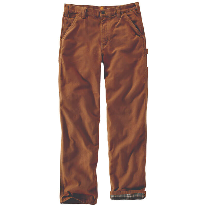 B111 - Carhartt Men's Loose Fit Washed Duck Flannel Lined Work Pant