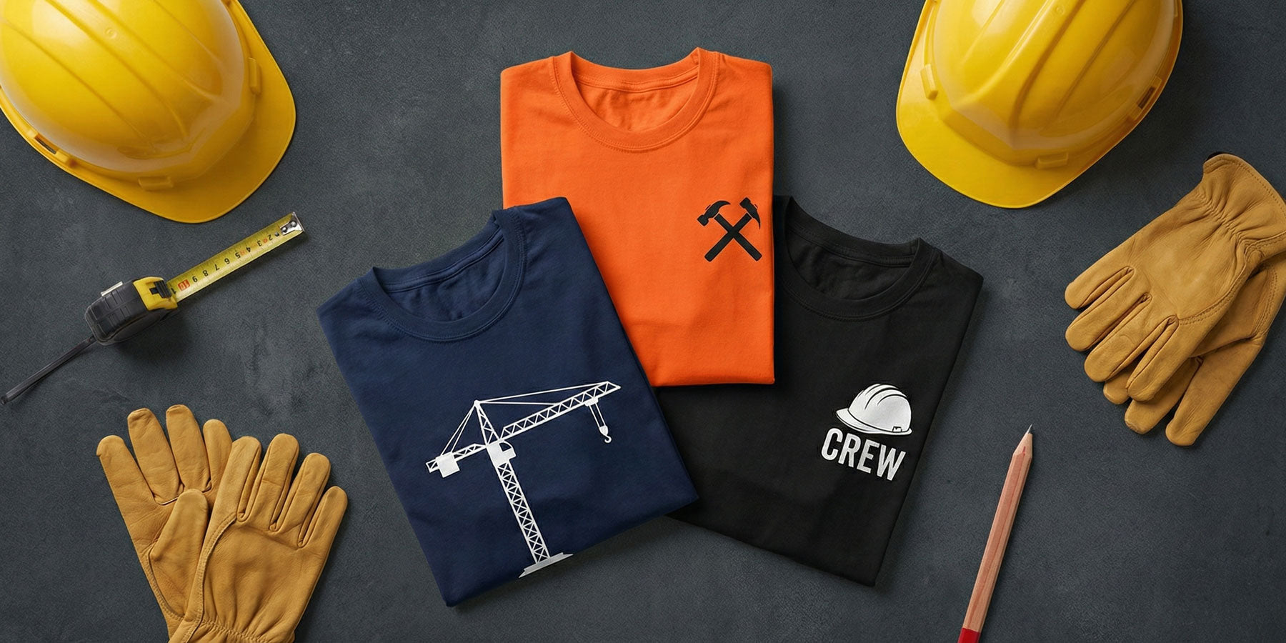 Custom construction shirts with company logo - crew apparel