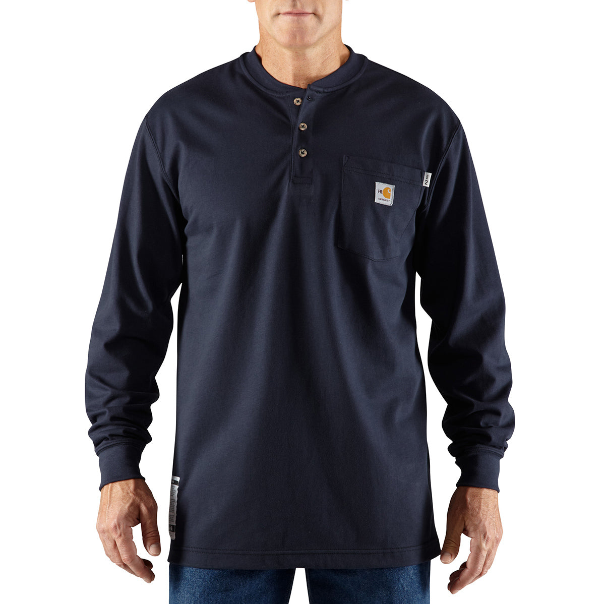 100237 - Carhartt Flame-Resistant Force Loose Fit Midweight Long-Sleeve Pocket HenleyT-Shirt
