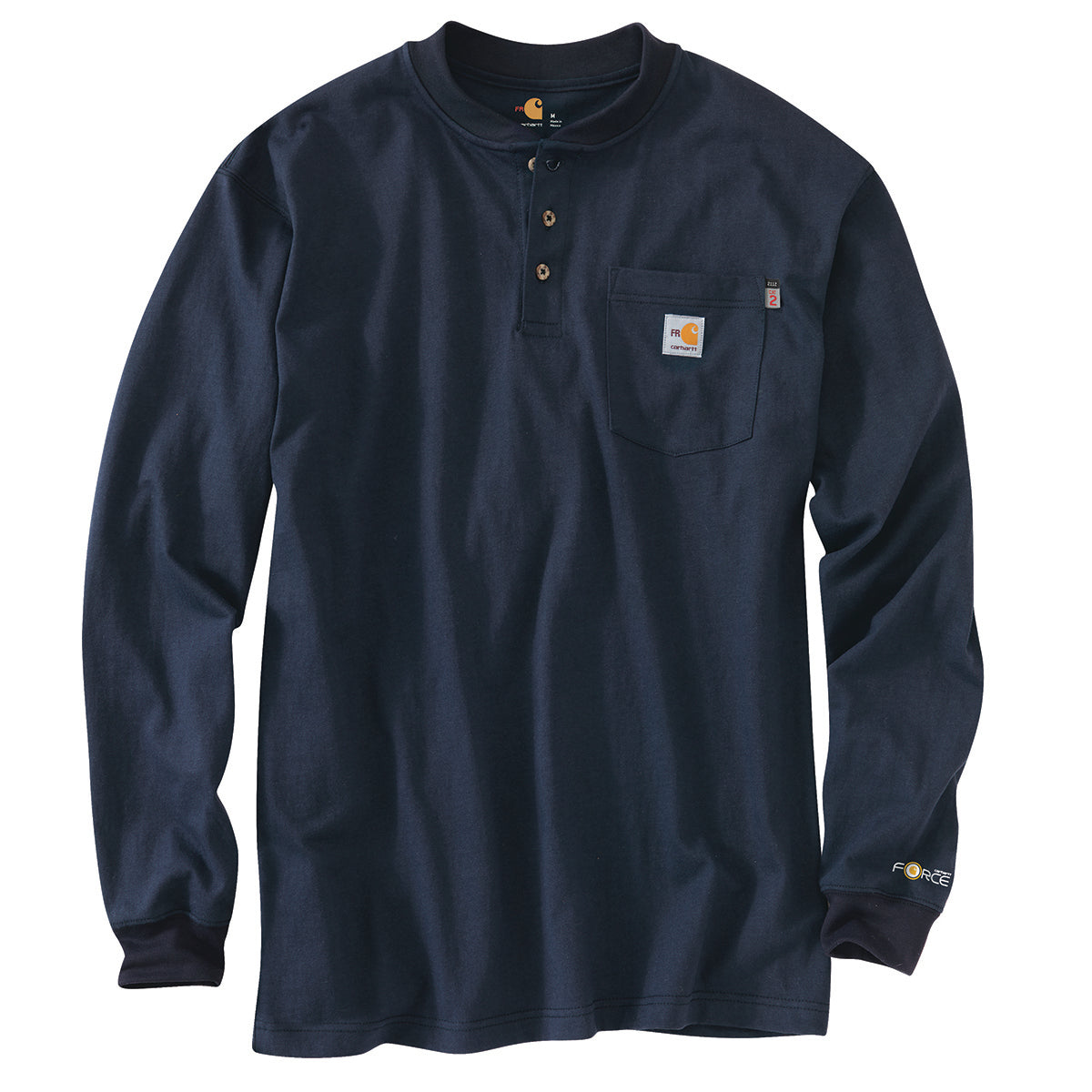 100237 - Carhartt Flame-Resistant Force Loose Fit Midweight Long-Sleeve Pocket HenleyT-Shirt