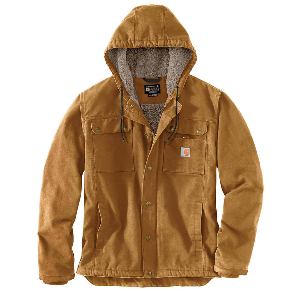 103826 Carhartt Relaced Fit Washed Duck Sherpa-Lined Utility Jacket BRN Carhartt Brown
