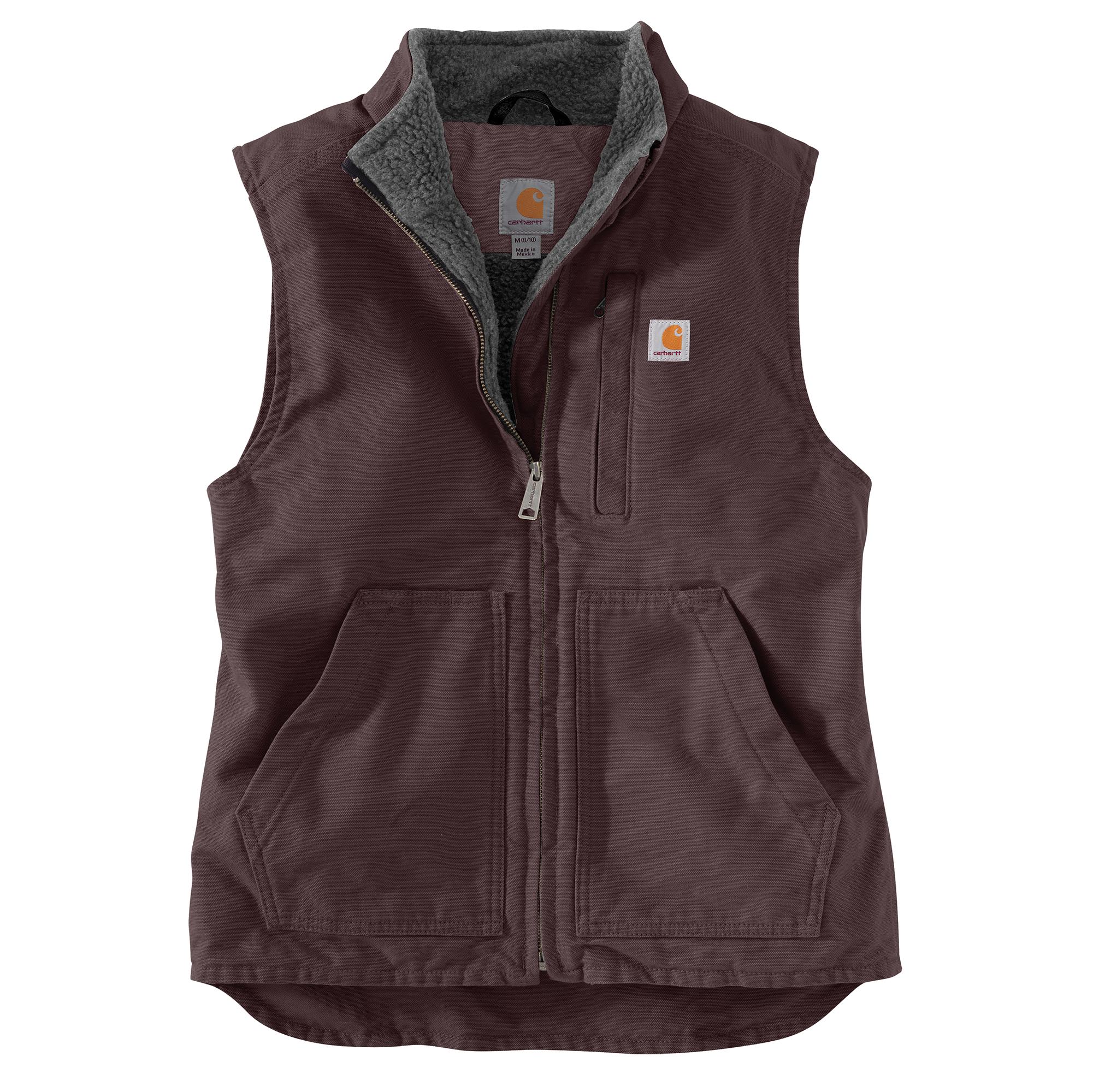 104224 - Carhartt Women's Relaxed Fit Washed Duck Sherpa-Lined Mock Ne