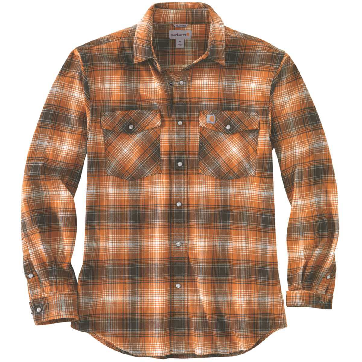 104449 - Carhartt Men's Rugged Flex Relaxed Fit Flannel Long-Sleeve Plaid Shirt