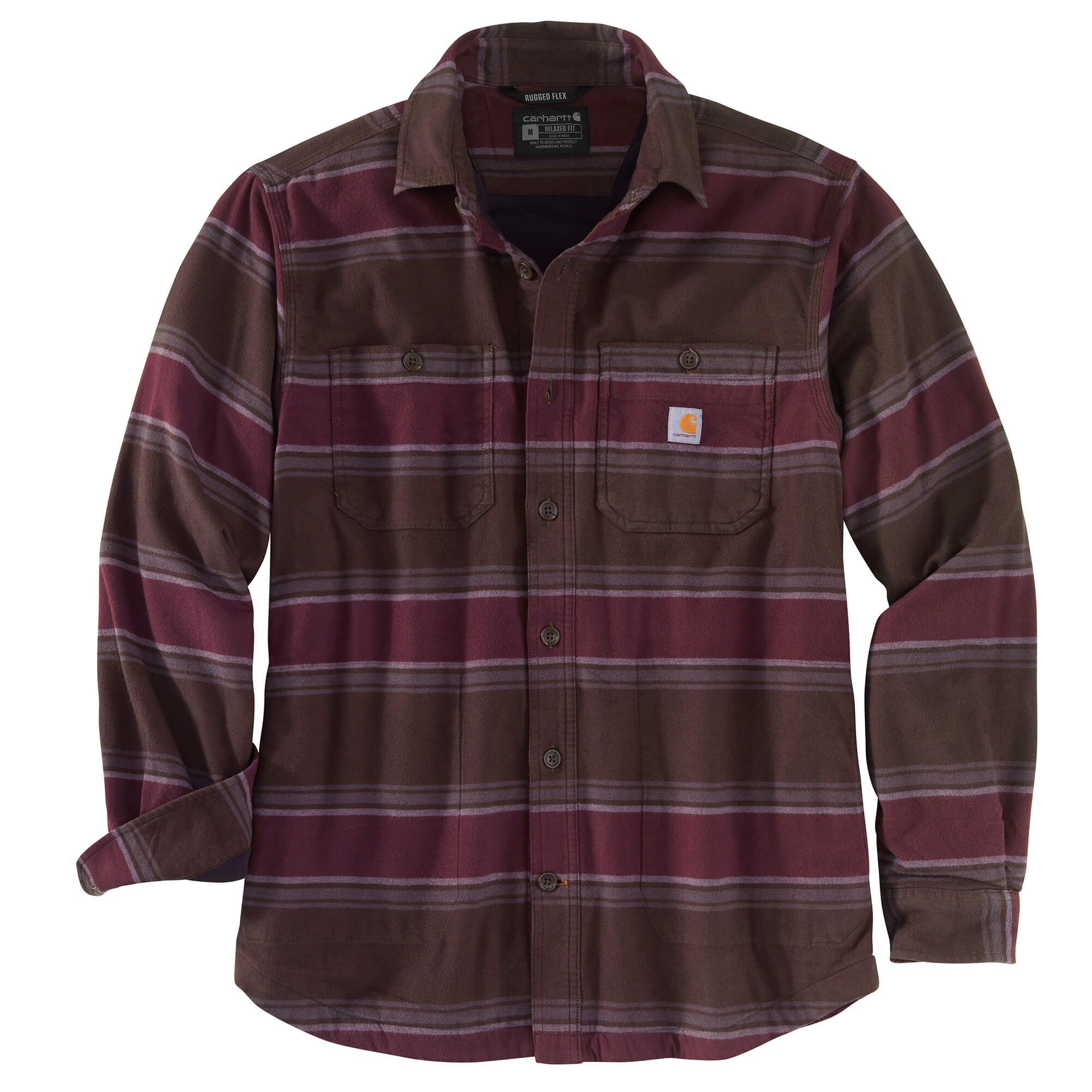 104913 - Rugged Flex Relaxed Fit Midweight Flannel Fleece-Lined Shirt