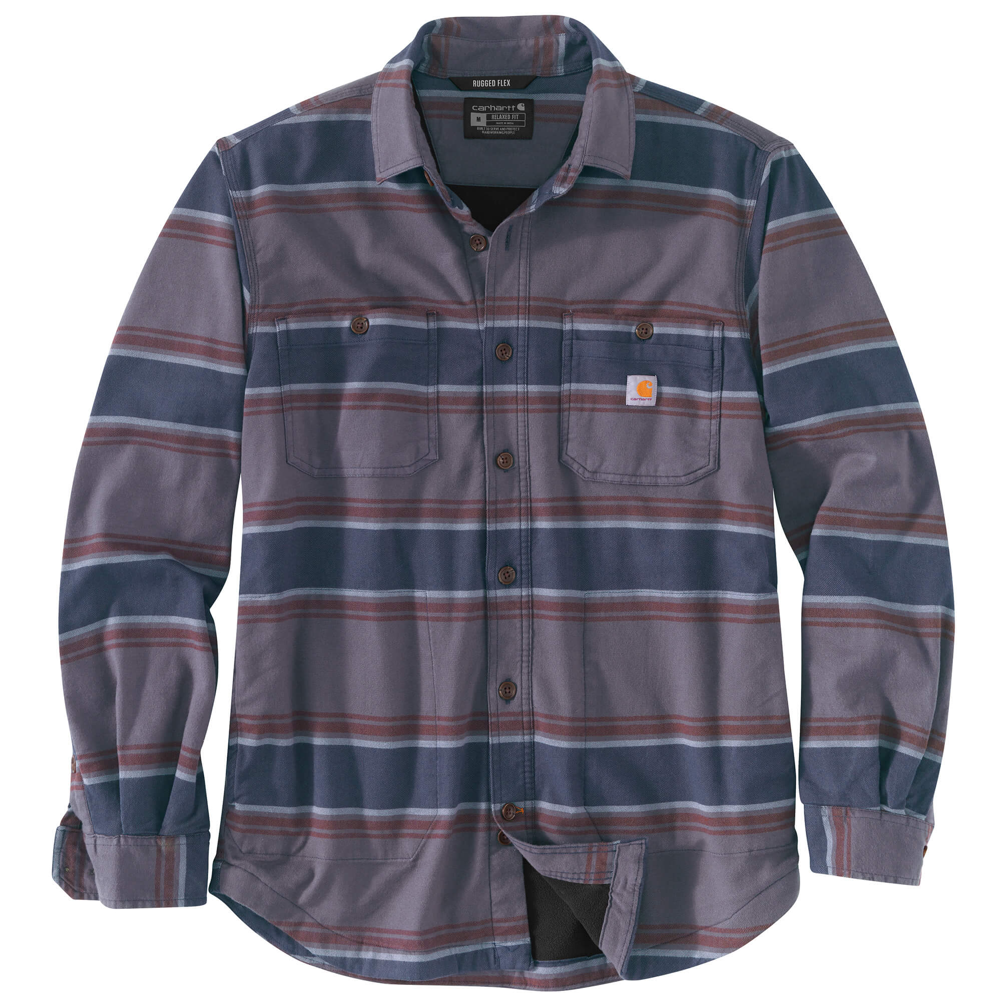 104913 - Rugged Flex Relaxed Fit Midweight Flannel Fleece-Lined Shirt