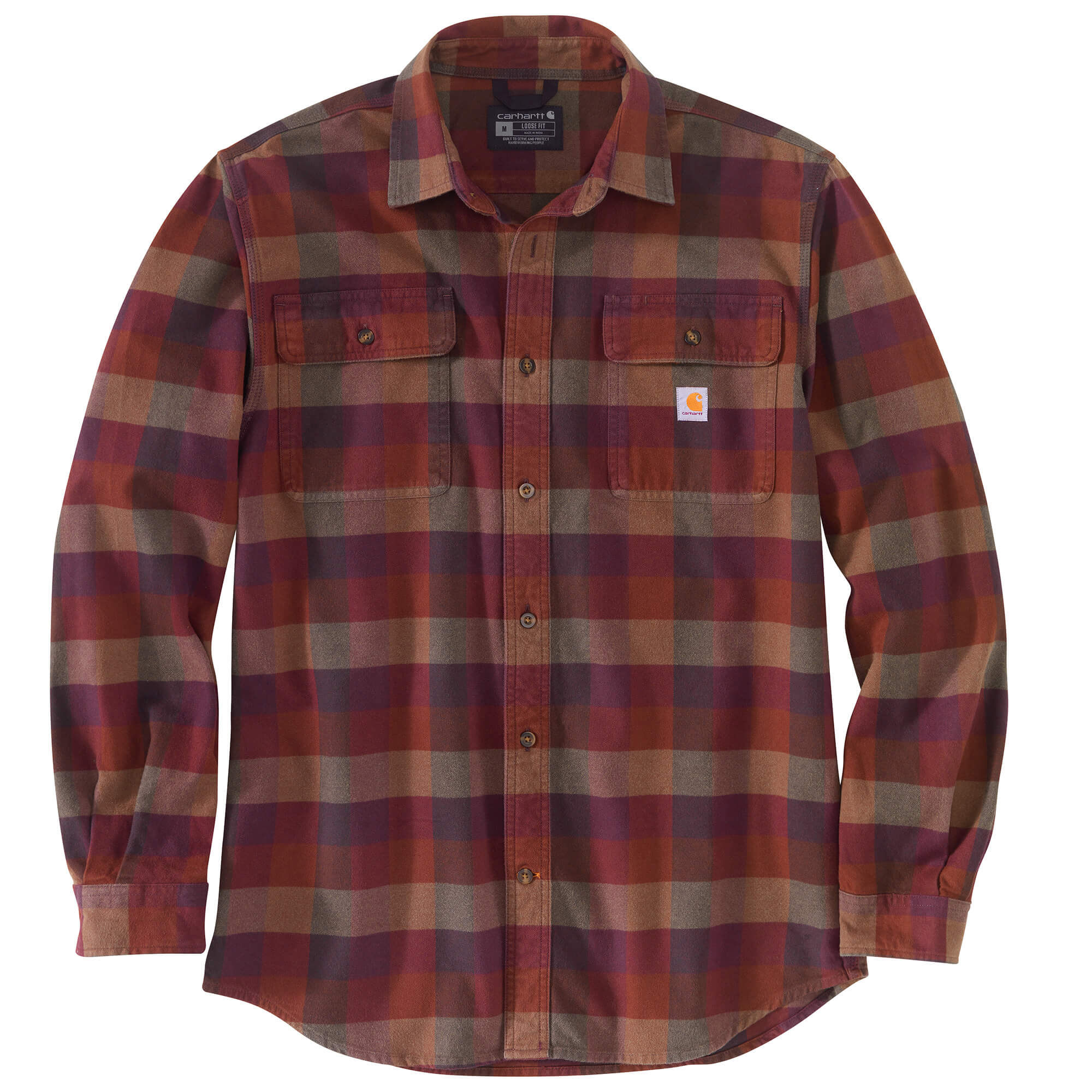 105078 - Loose Fit Heavyweight Flannel Long-Sleeve Plaid Shirt  2XL REG