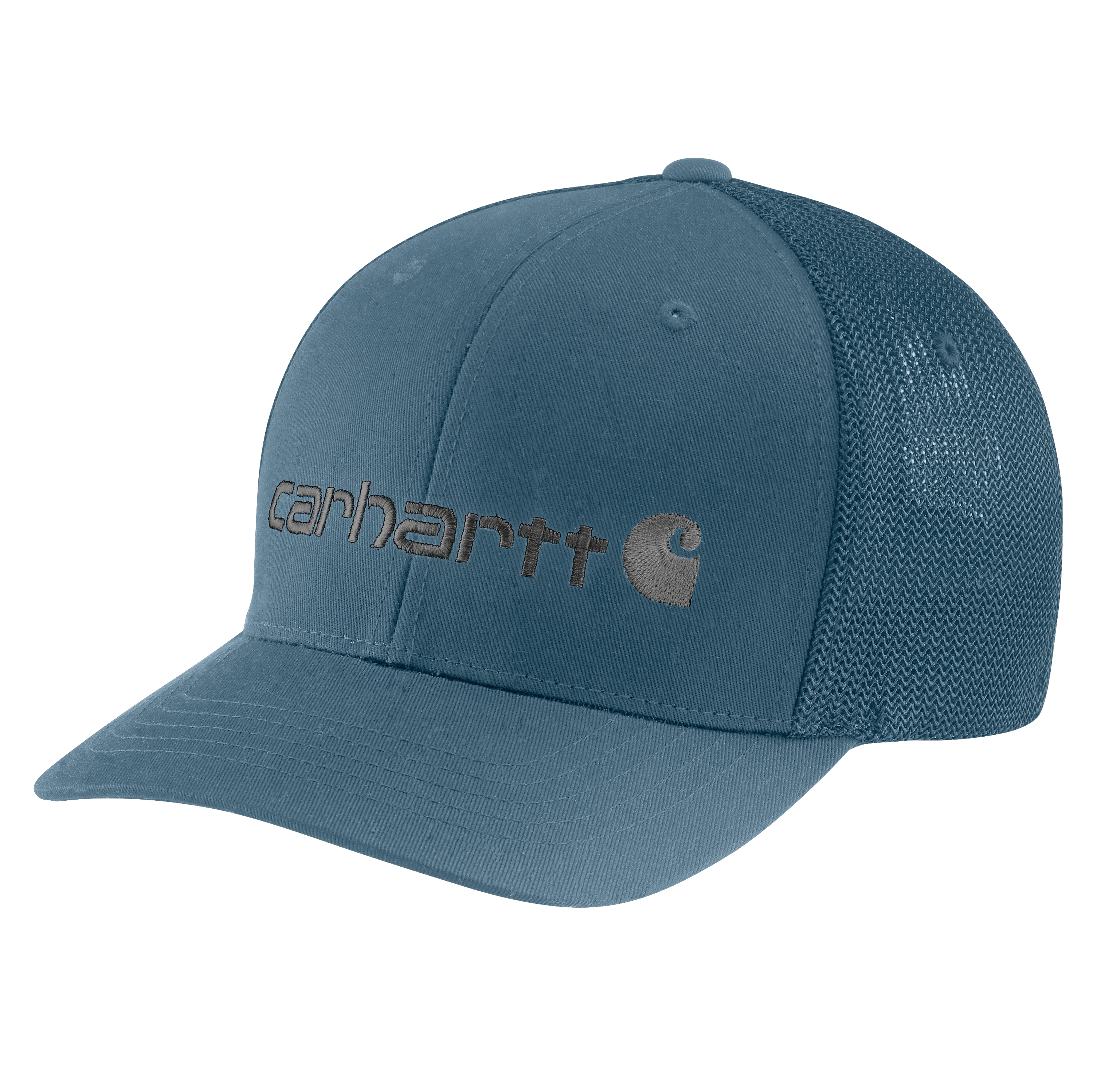 105353 - Rugged Flex® Fitted Canvas Mesh-Back Logo Graphic Cap