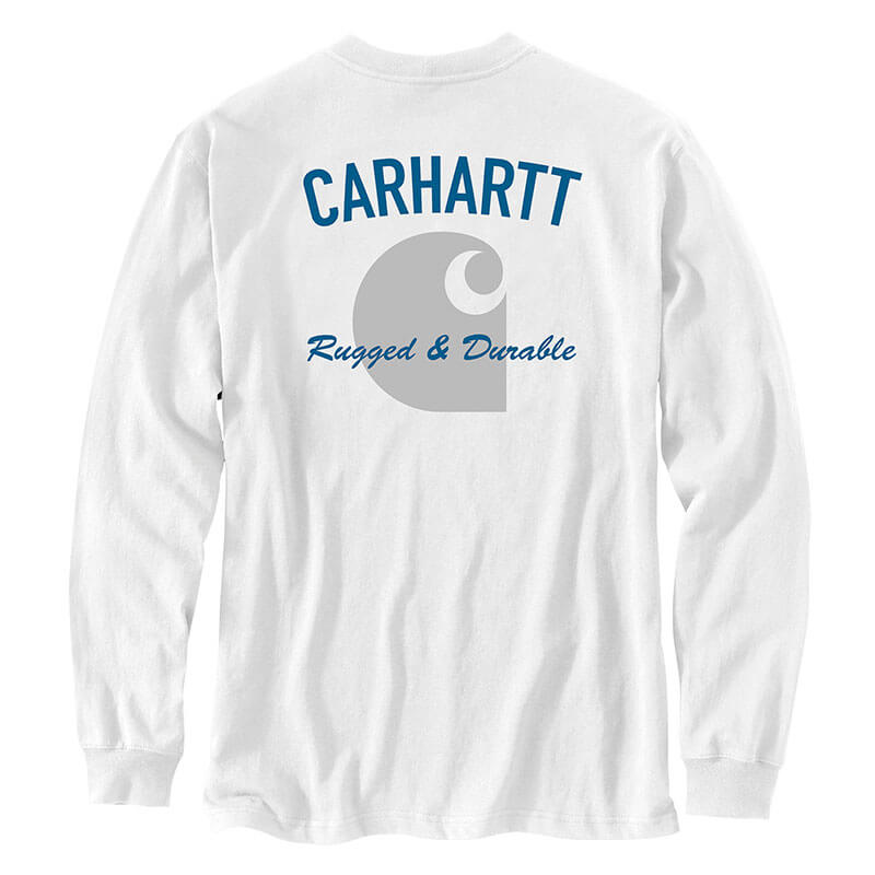 105428 - Carhartt Men's Relaxed Fit Heavyweight Long Sleeve Pocket Durable Graphic T Shirt
