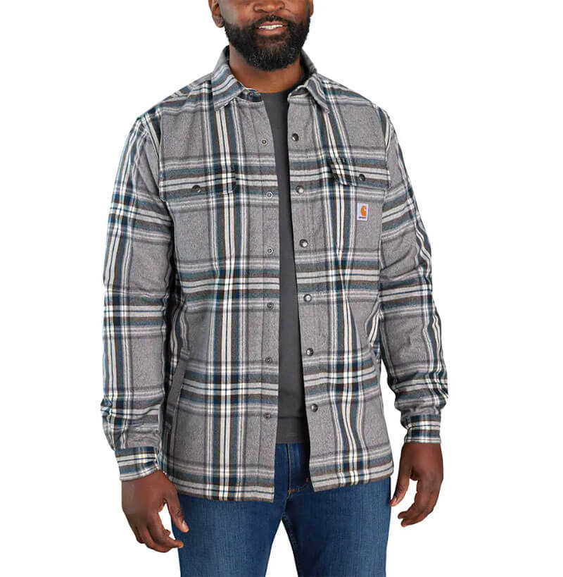 105430 - Carhartt Men's Relaxed Fit Flannel Sherpa-Lined Shirt Jac