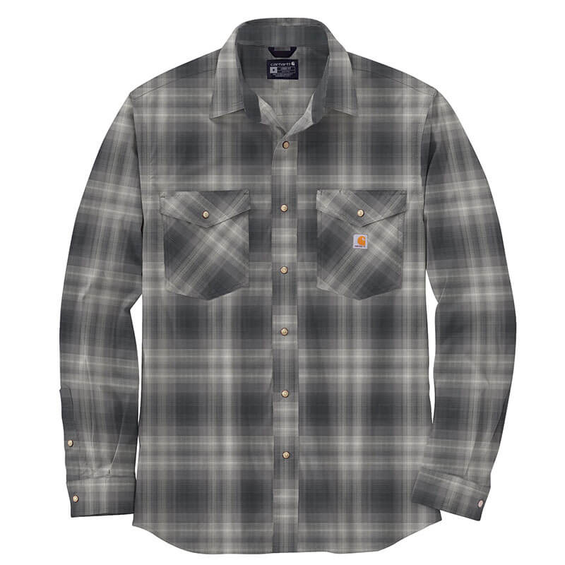 105436 - Carhartt Men's Rugged Flex Relaxed Fit Midweight Flannel Long-Sleeve Snap-front Plaid Shirt