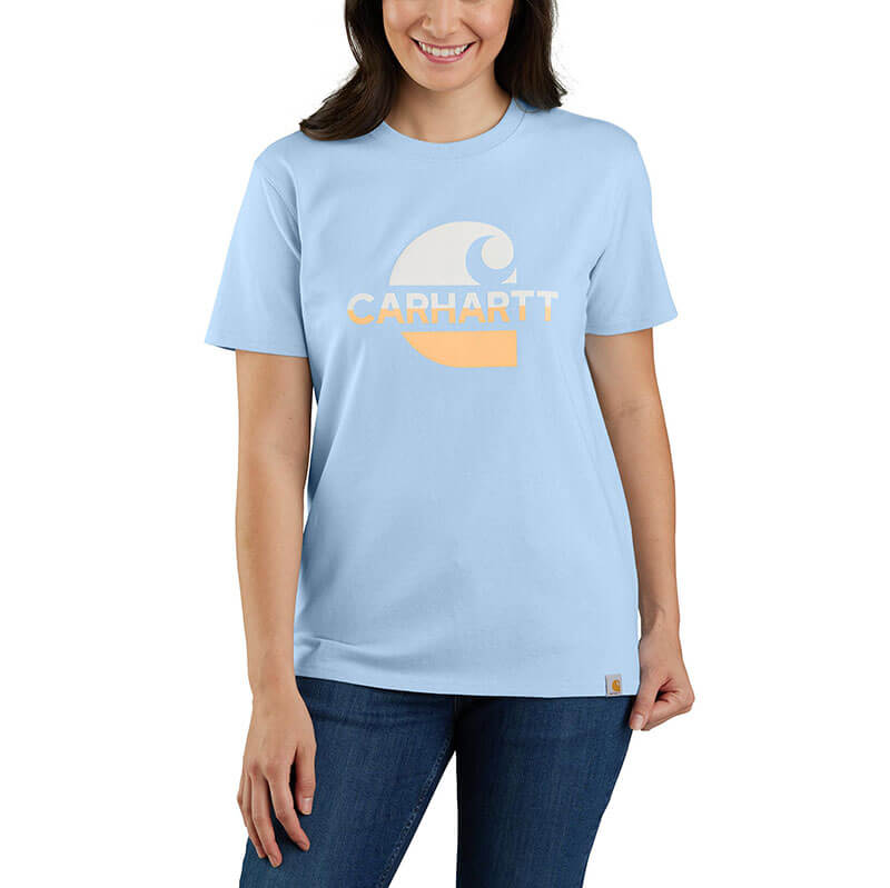 105738 - Carhartt Women's Loose Fit Heavyweight Short-Sleeve Faded C Graphic T-Shirt