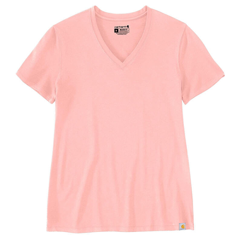 (取寄) カーハート レディース リラックスド-フィット フィット ライトウェイト ショート スリーブ V-ネック T-シャツ Carhartt women Relaxed Fit Lightweight Carhartt Relaxed Fit Lightweight Short-Sleeve V-Neck T-Shirt