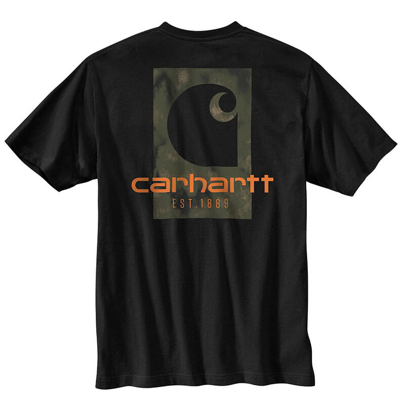 105755 - Carhartt Men's Loose Fit Heavyweight Short-Sleeve Camo Logo Graphic T-Shirt