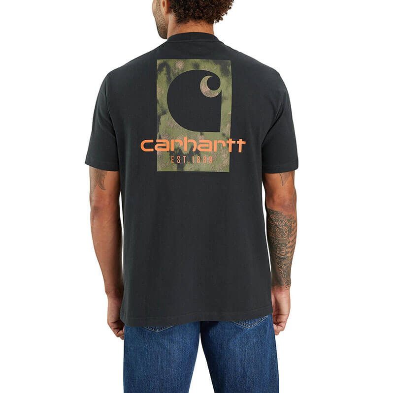 105755 - Carhartt Men's Loose Fit Heavyweight Short-Sleeve Camo Logo Graphic T-Shirt