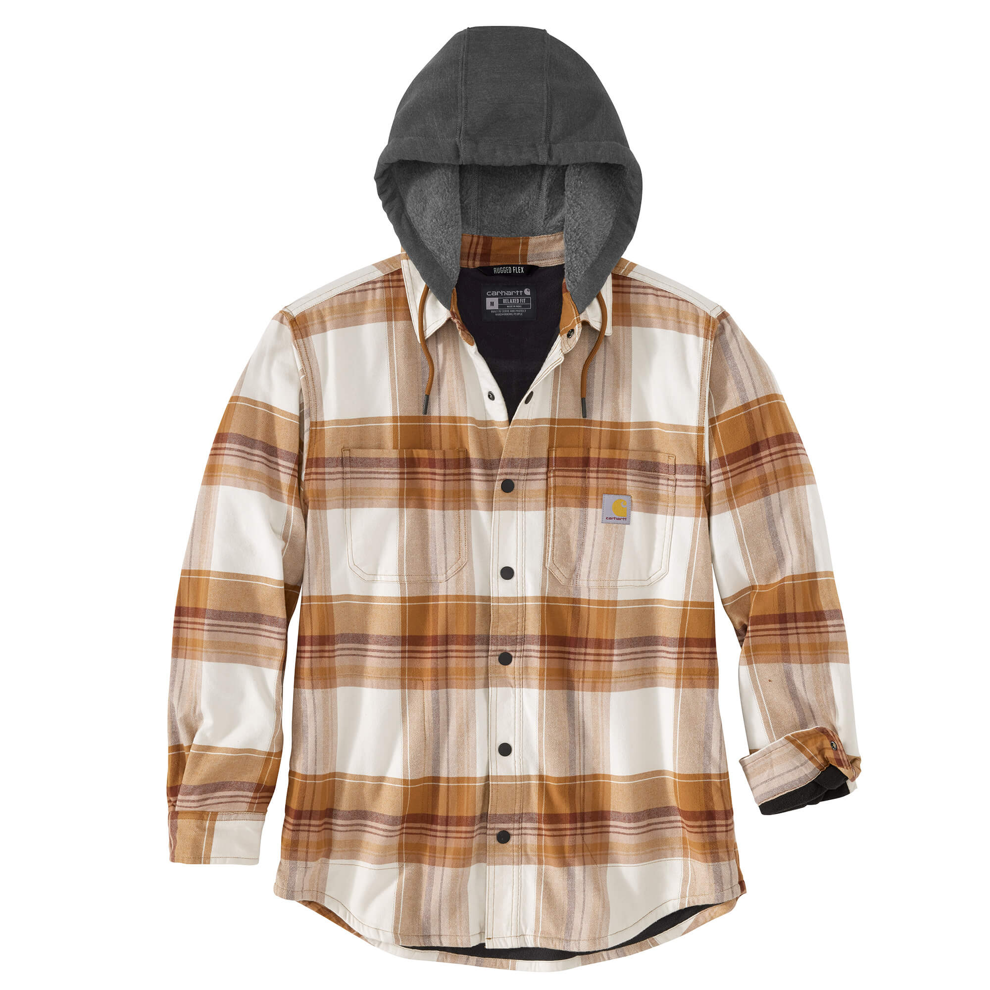 105938 - Carhartt Rugged Flex® Relaxed Fit Flannel Fleece Lined Hooded Shirt Jac