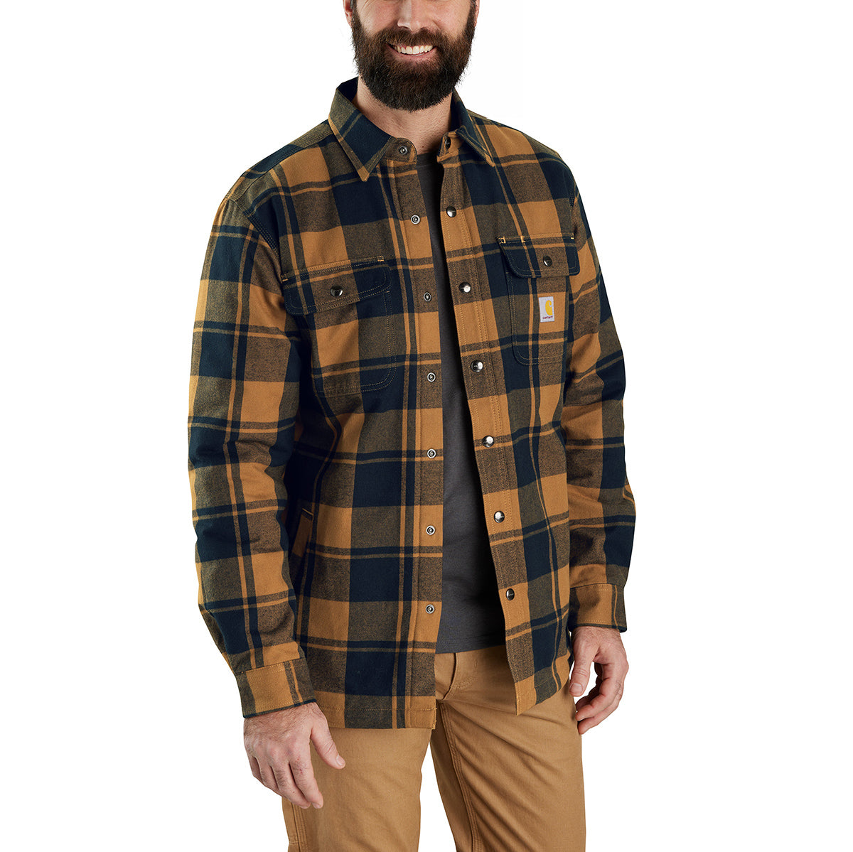 105939 - Relaxed Fit Flannel Sherpa-Lined Shirt Jac