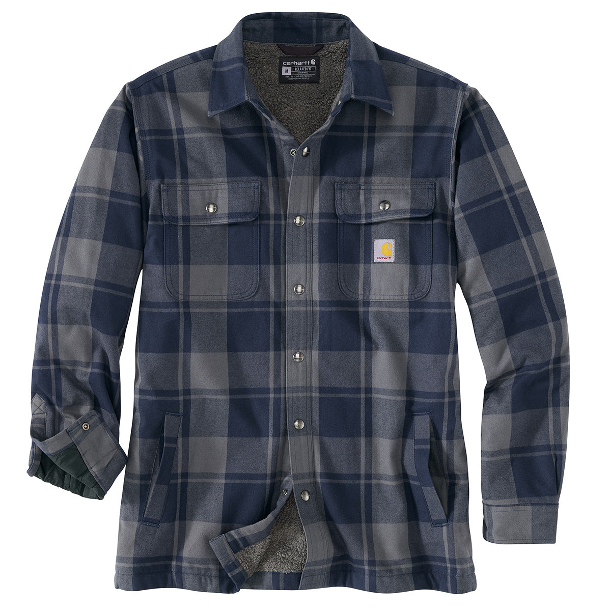 105939 - Relaxed Fit Flannel Sherpa-Lined Shirt Jac