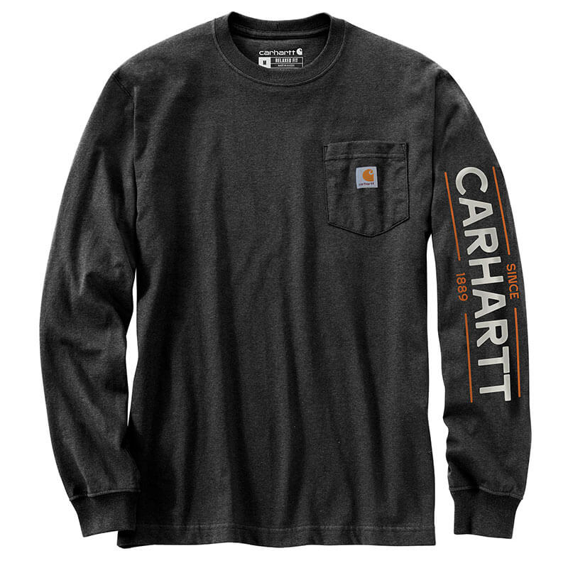 105957 - Carhartt Men's Loose Fit Heavyweight Long-Sleeve Hunt Graphic T-Shirt
