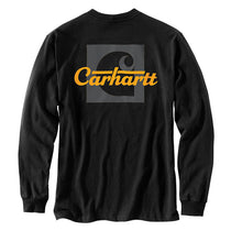106040 - Carhartt Men's Loose Fit Heavyweight Long-Sleeve Pocket Script Graphic T-Shirt