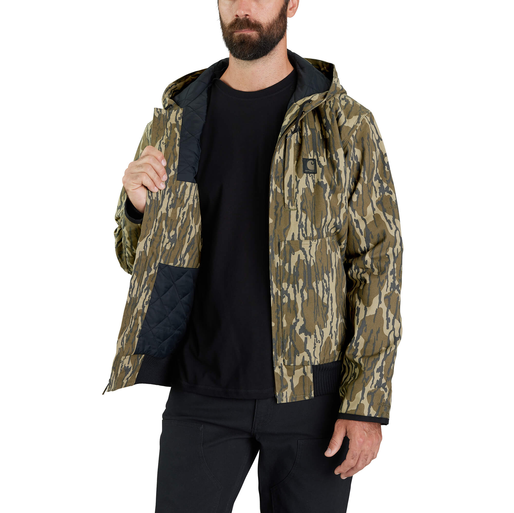 106098 - Carhartt Men's rugged Flex Duck Loose Fit Insulated Camo Active Jacket