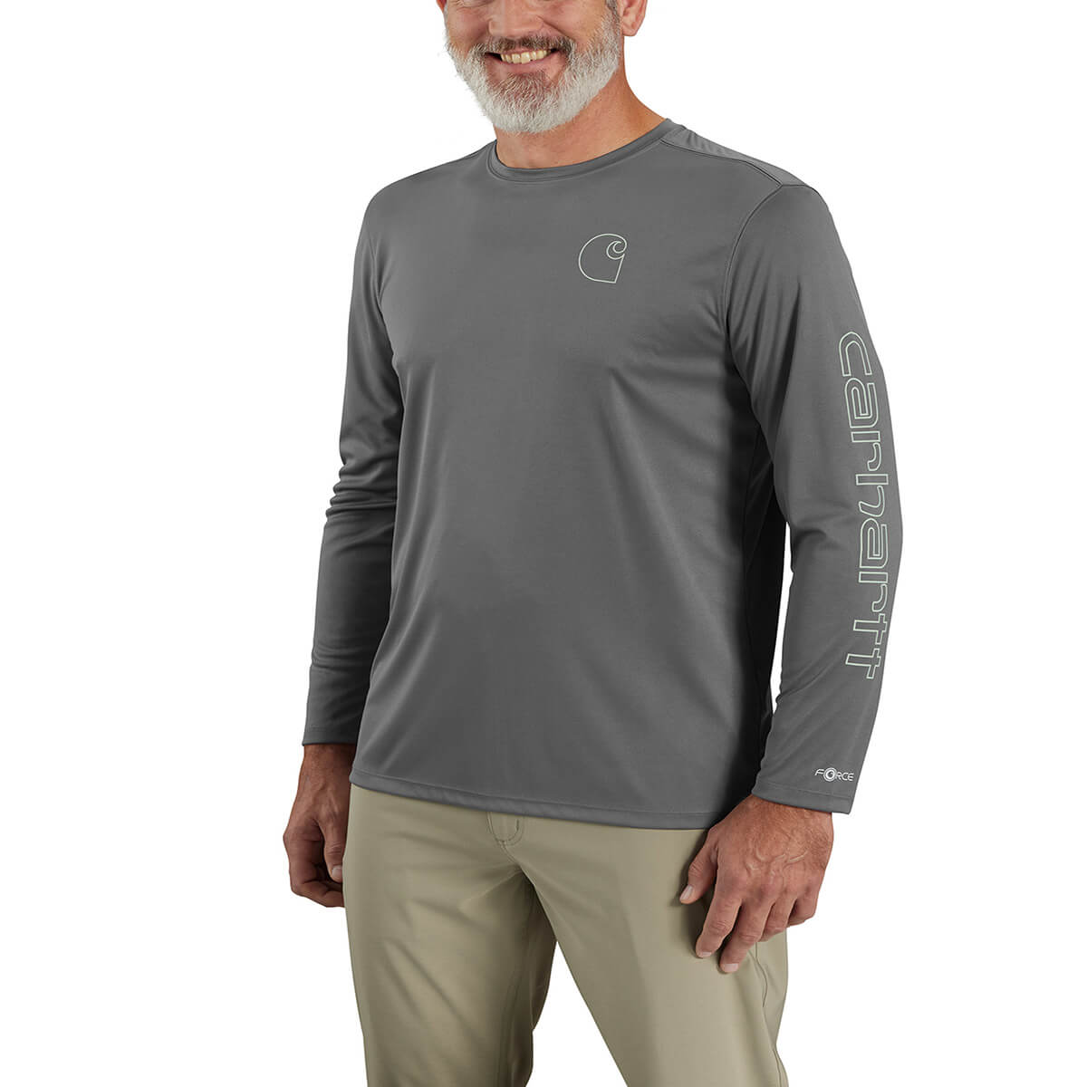 106164 - Carhartt Force Sun Defender™ Lightweight Long-Sleeve Logo Graphic T-Shirt