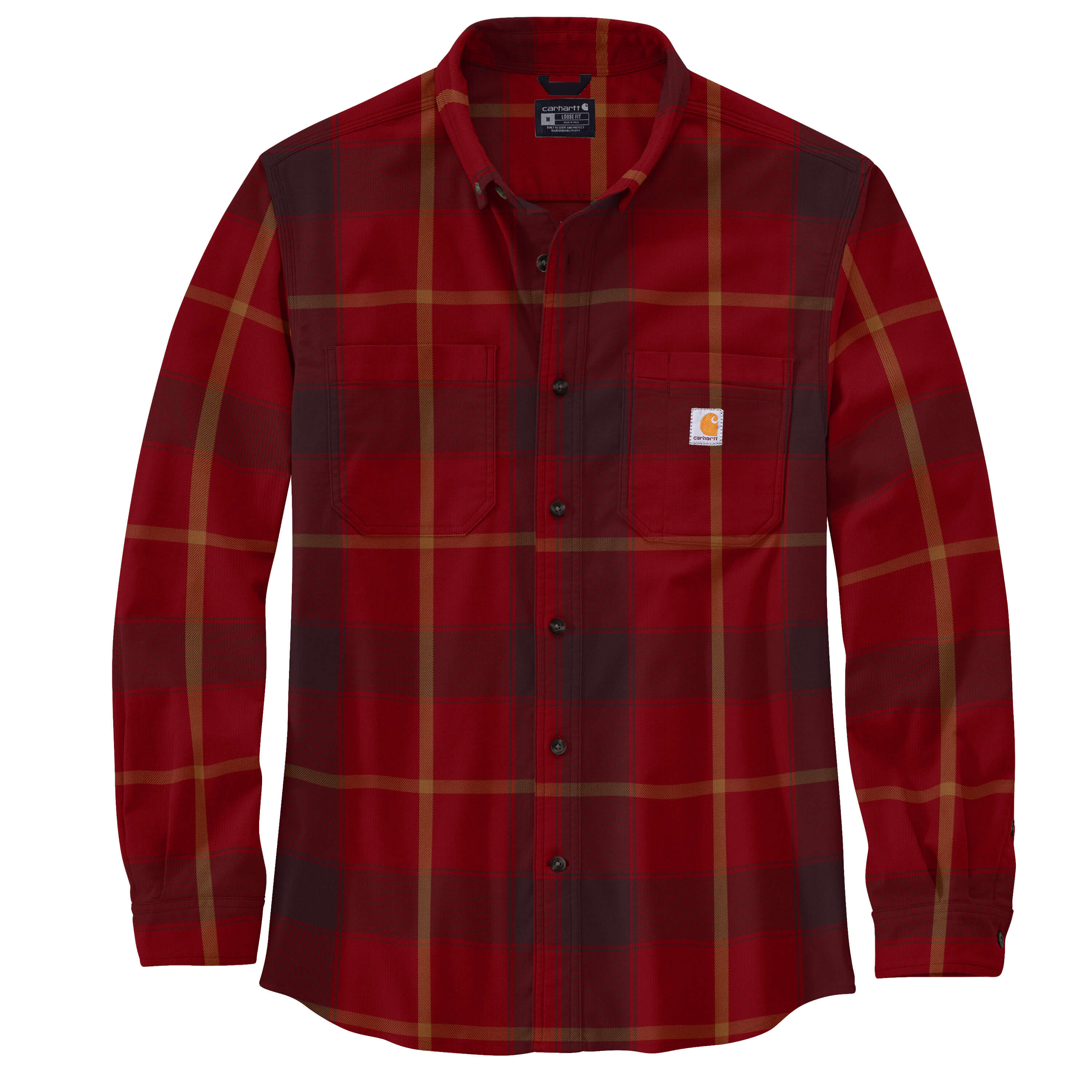 106352 - Carhartt Men's Rugged Flex Relaxed Fit Midweight Flannel Long-Sleeve Plaid Shirt