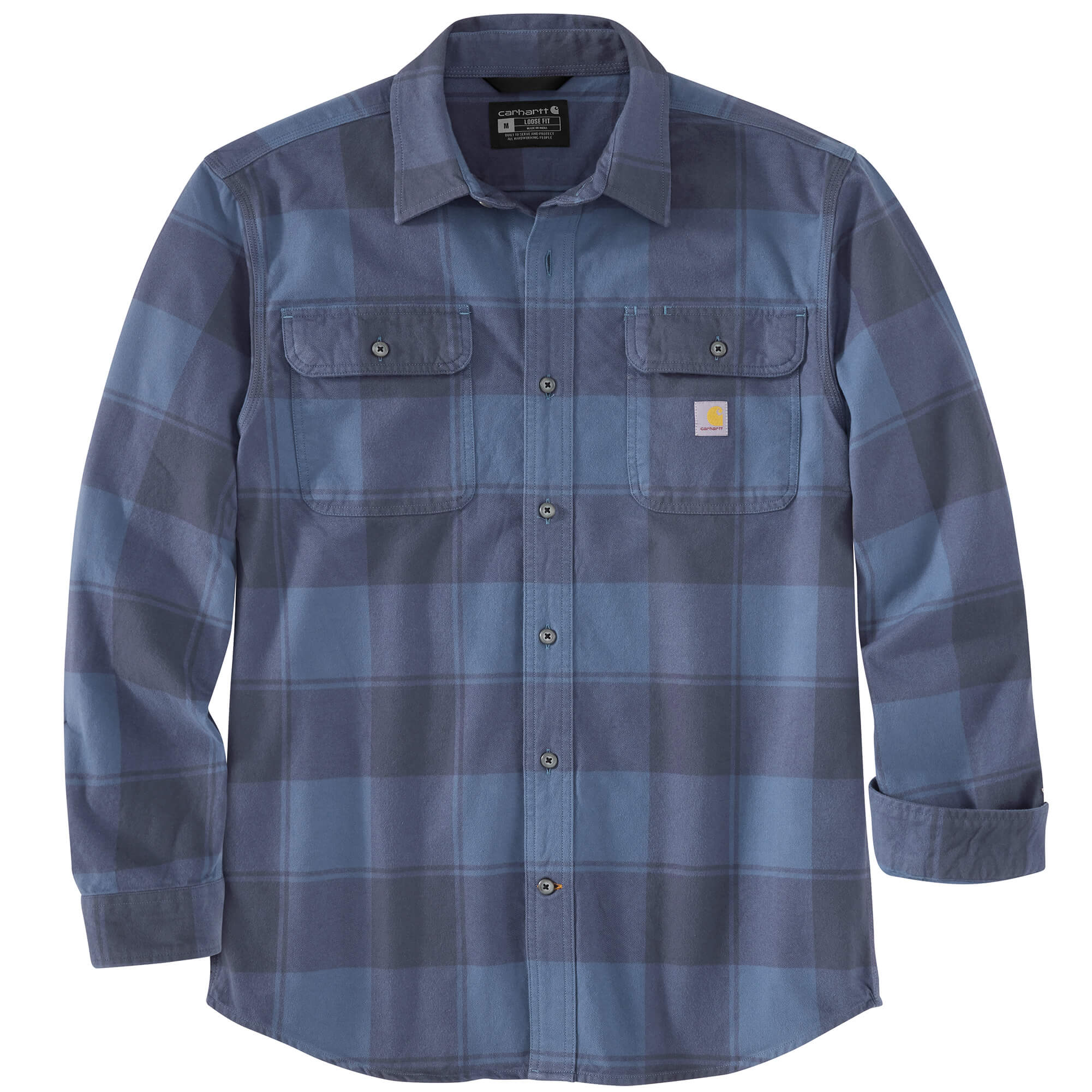 106356 - Carhartt Men's Loose Fit Heavyweight Flannel Long-Sleeve Plaid Shirt