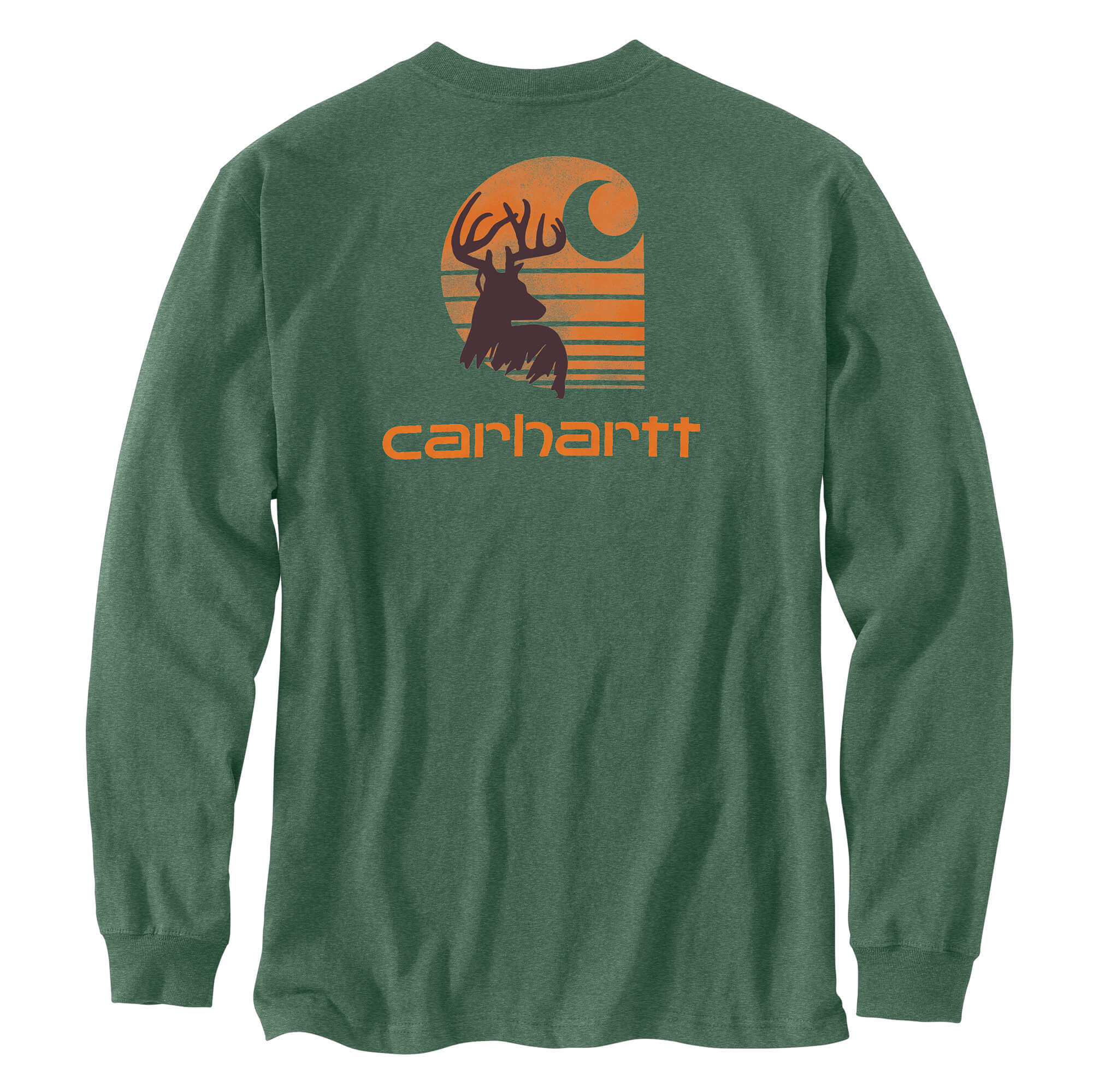 106365 - Carhartt Men's Loose Fit Heavyweight Long-Sleeve Pocket Deer Graphic T-Shirt