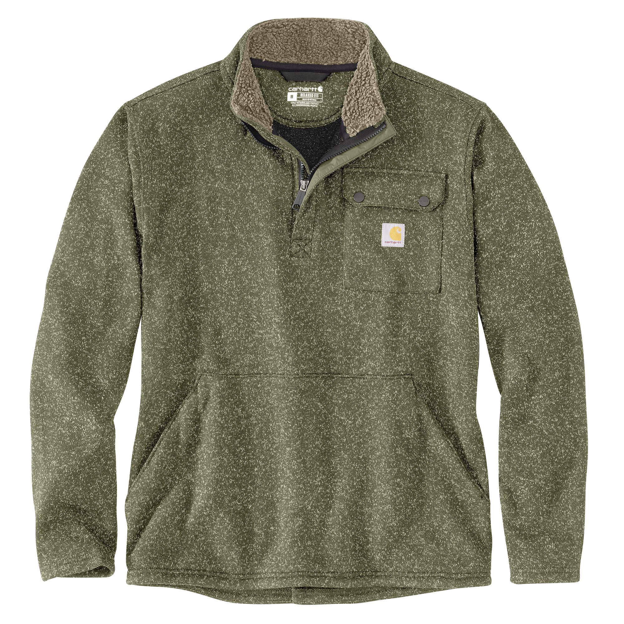 106378 - Carhartt Men's Relaxed Fit Midweight Quarter-Zip Pocket Sweater Fleece