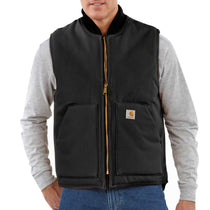 106676 - Carhartt Men's Relaxed Fit Firm Duck Insulated Rib Collar Vest