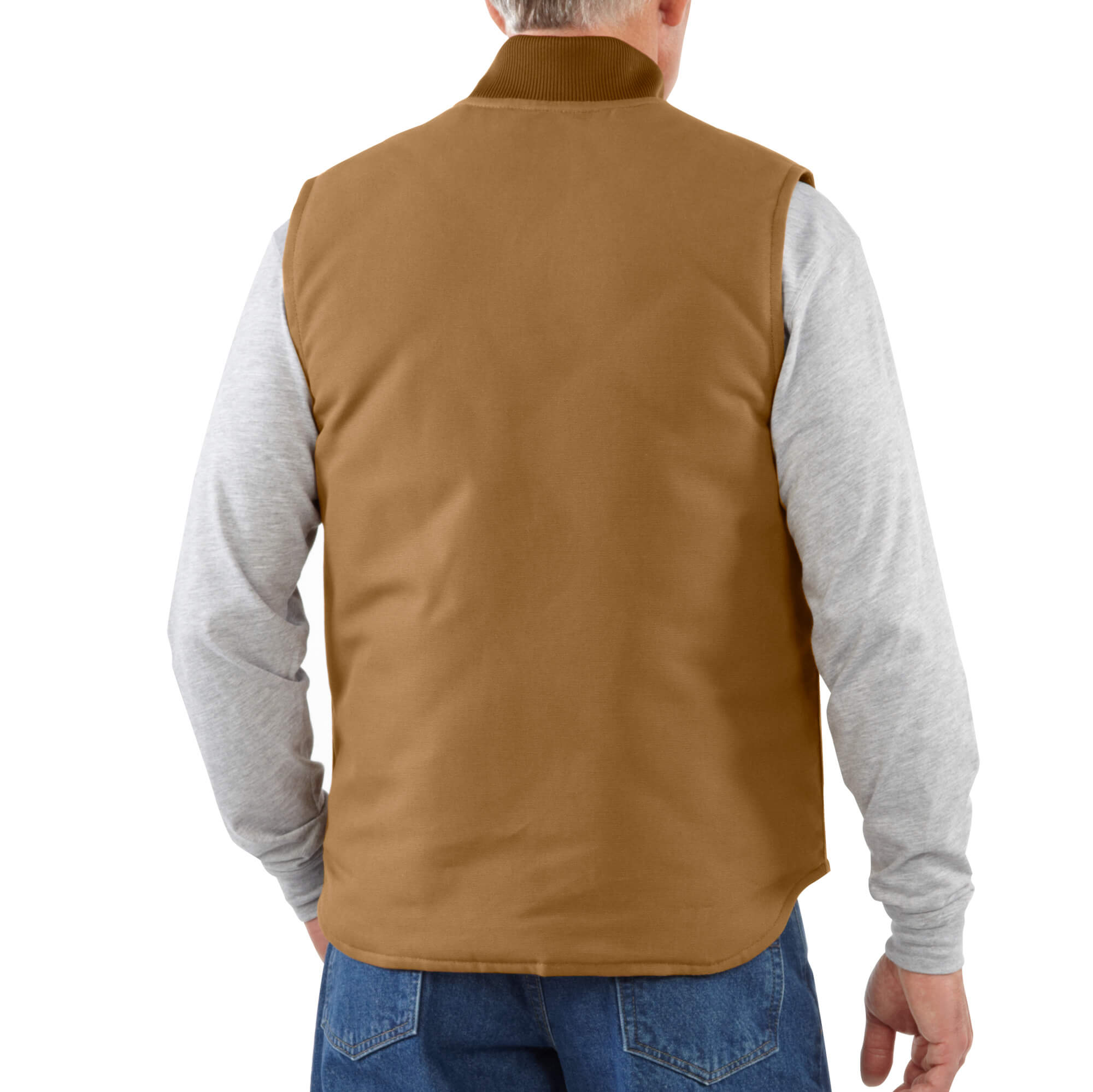 106676 - Carhartt Men's Relaxed Fit Firm Duck Insulated Rib Collar Vest