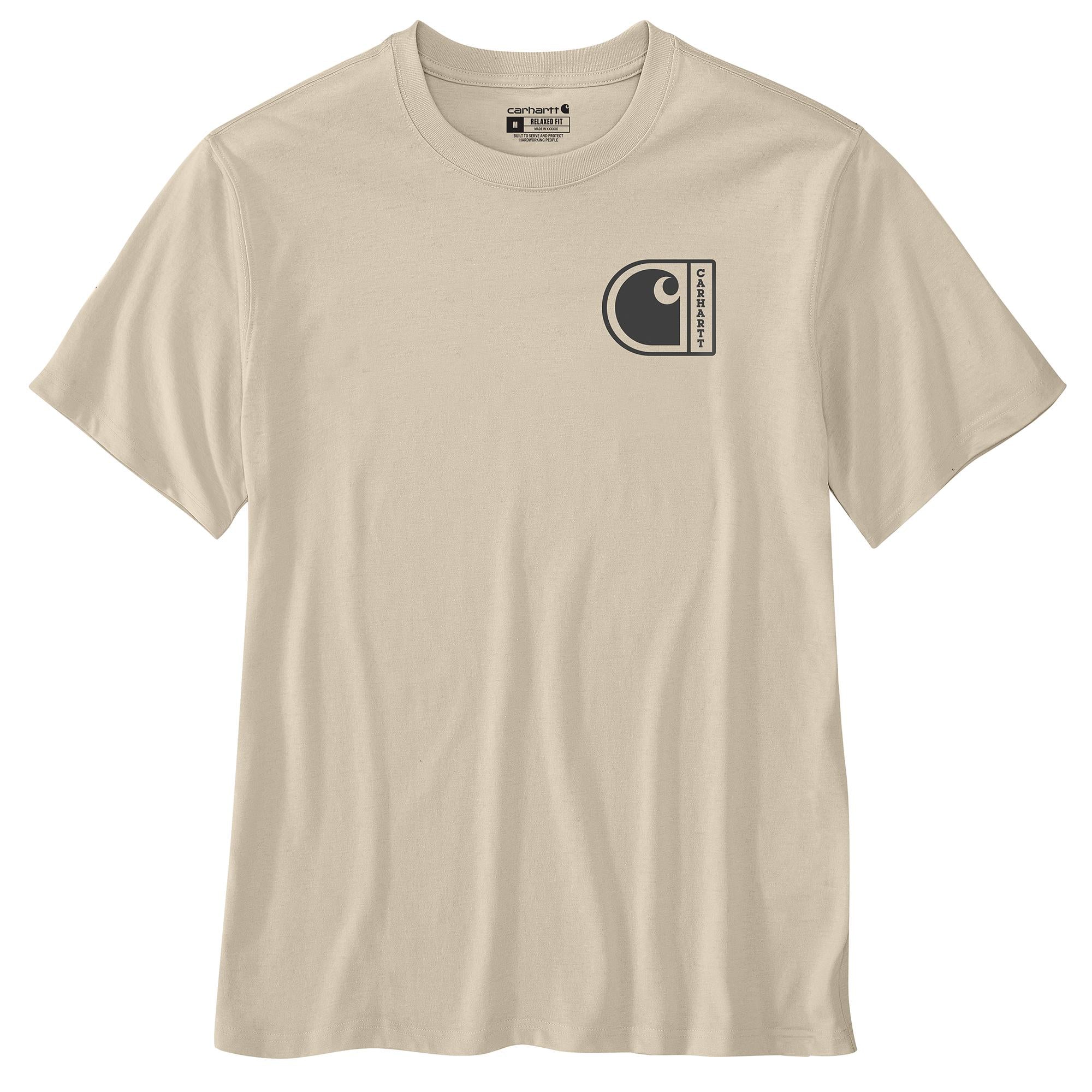 107048 - Carhartt Men's Horizon Blue Relaxed Fit Lightweight Short-Sleeve C Graphic T-Shirt