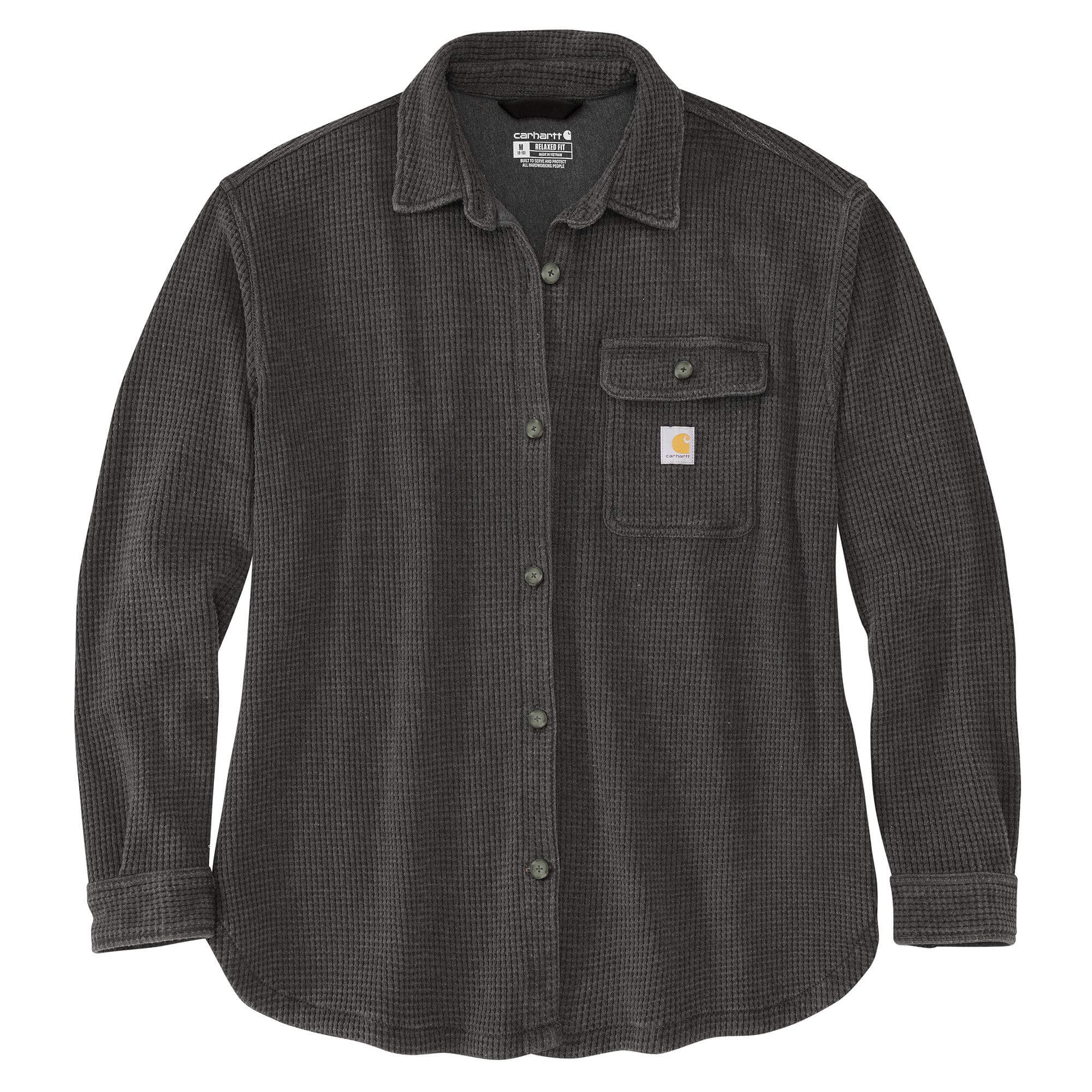 107134 - Carhartt Women's Oversized-Fit Heavyweight Waffle Knit Shirt