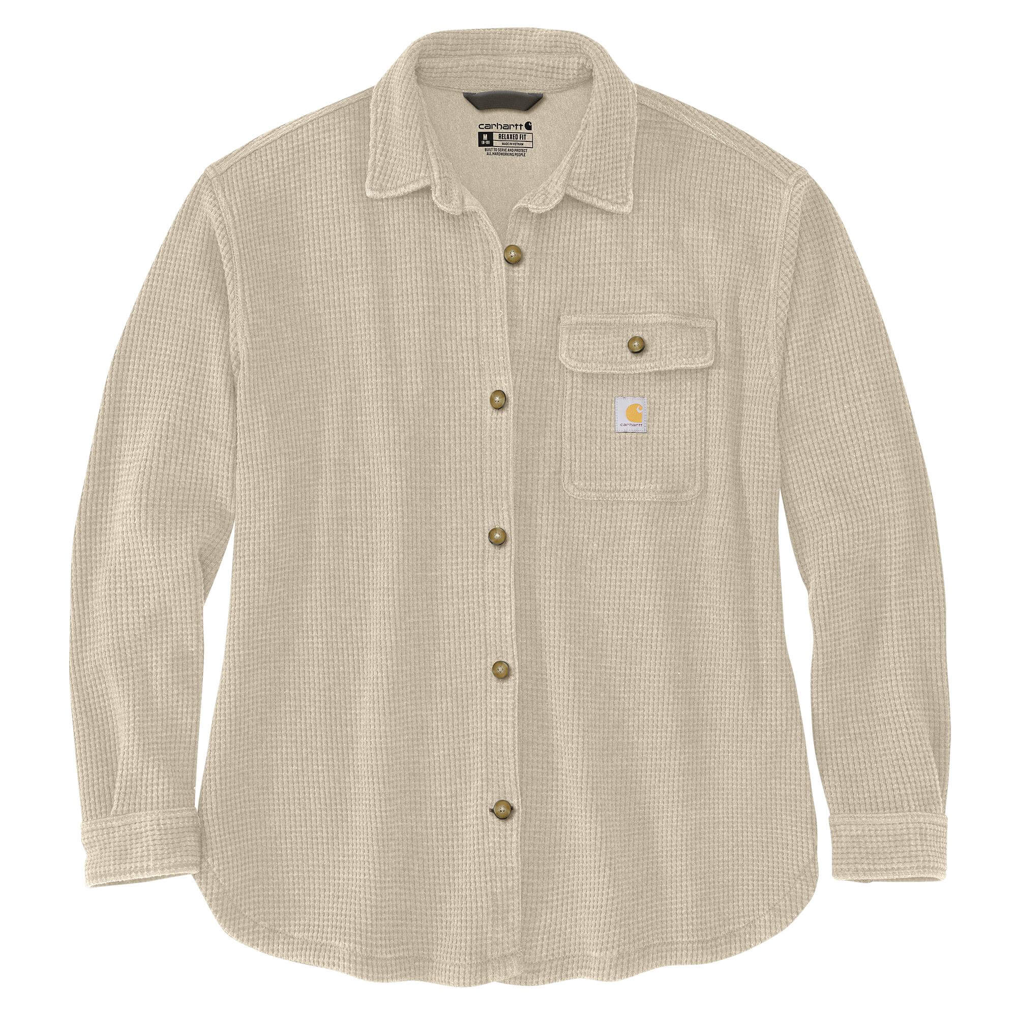 107134 - Carhartt Women's Oversized-Fit Heavyweight Waffle Knit Shirt