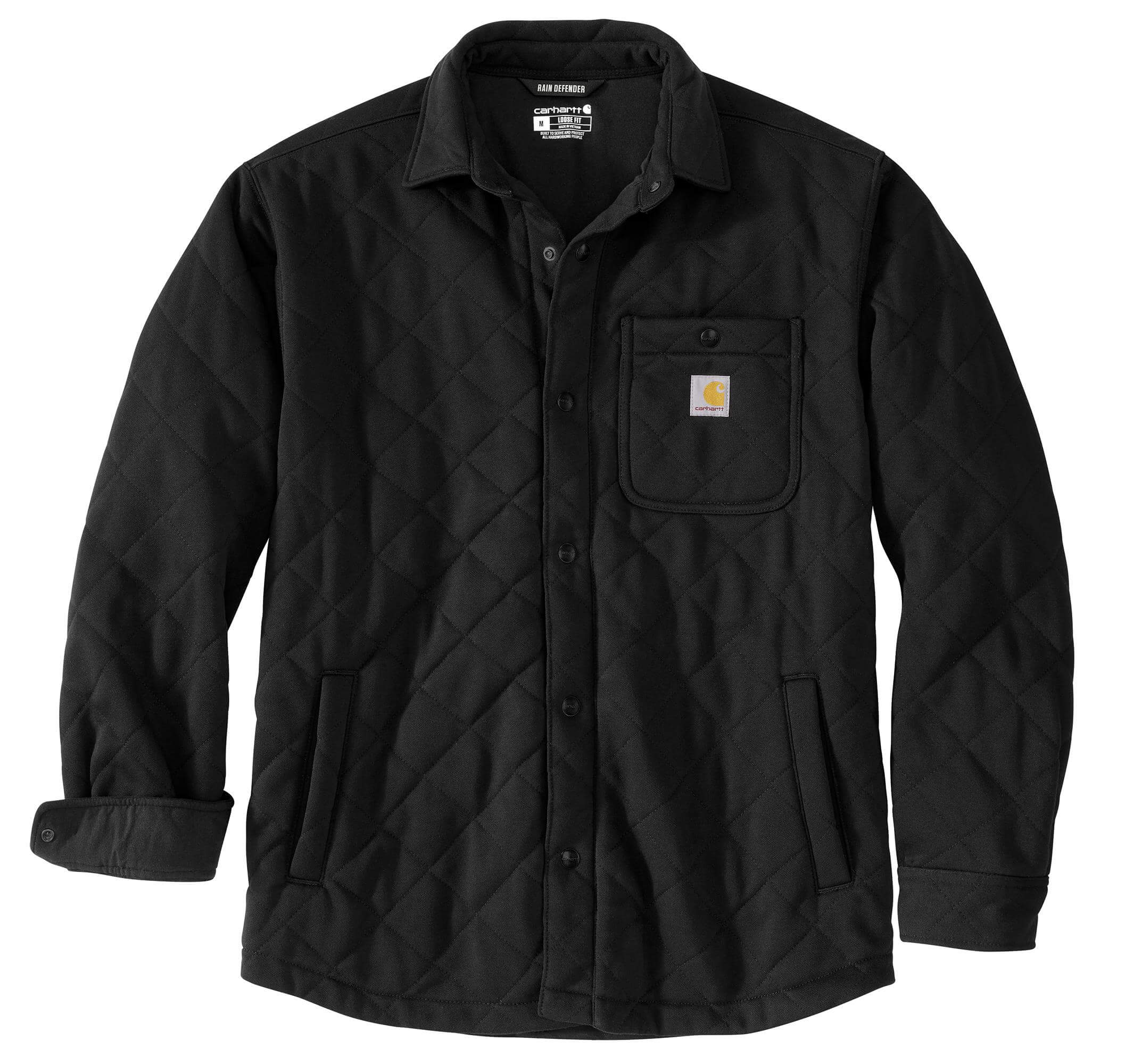 107270 - Carhartt Men's Rain Defender® Loose Fit Heavyweight Quilted Snap Front Shirt Jac