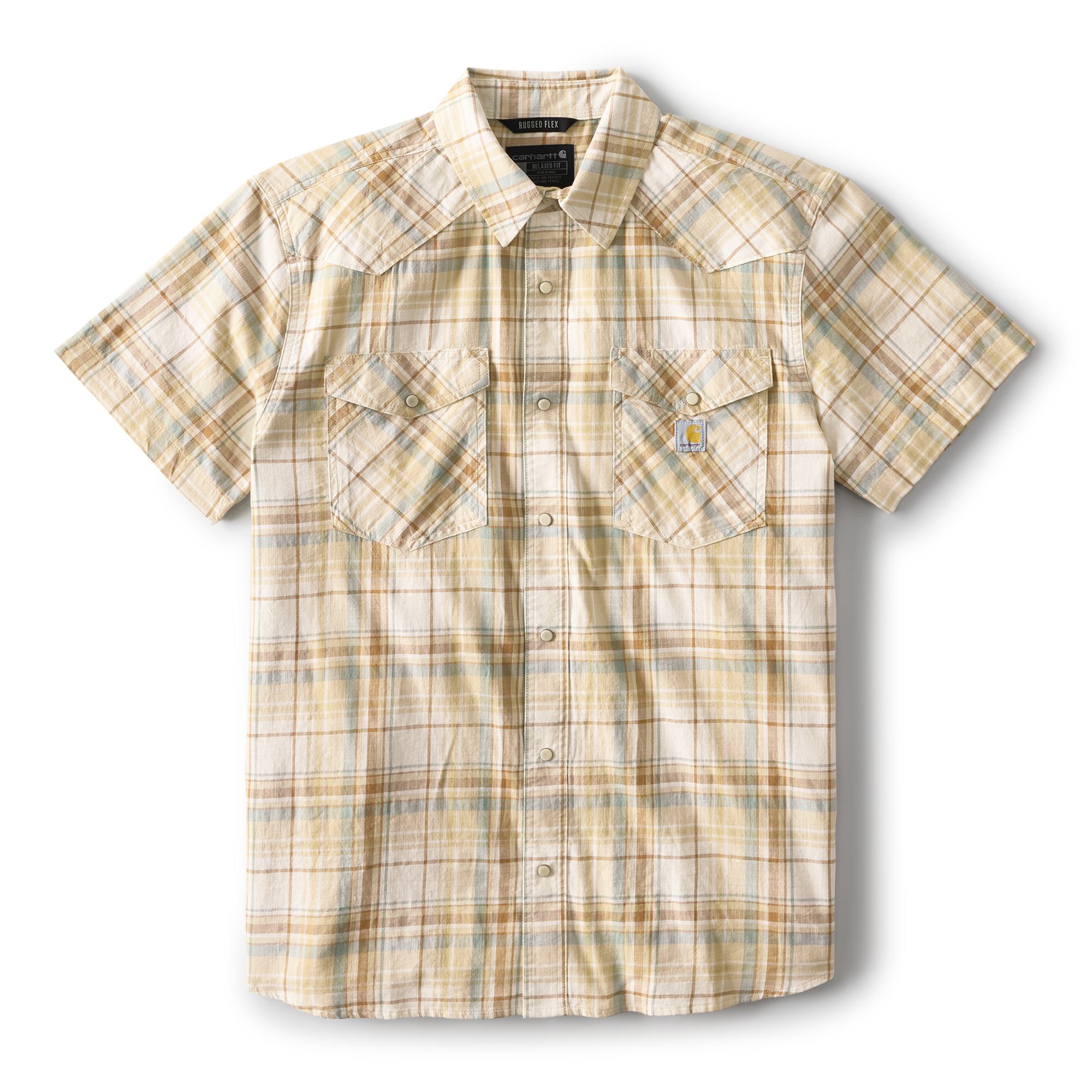 107284 - Carhartt Men's Montana Bozeman Relaxed Short Sleeve Plaid Shirt