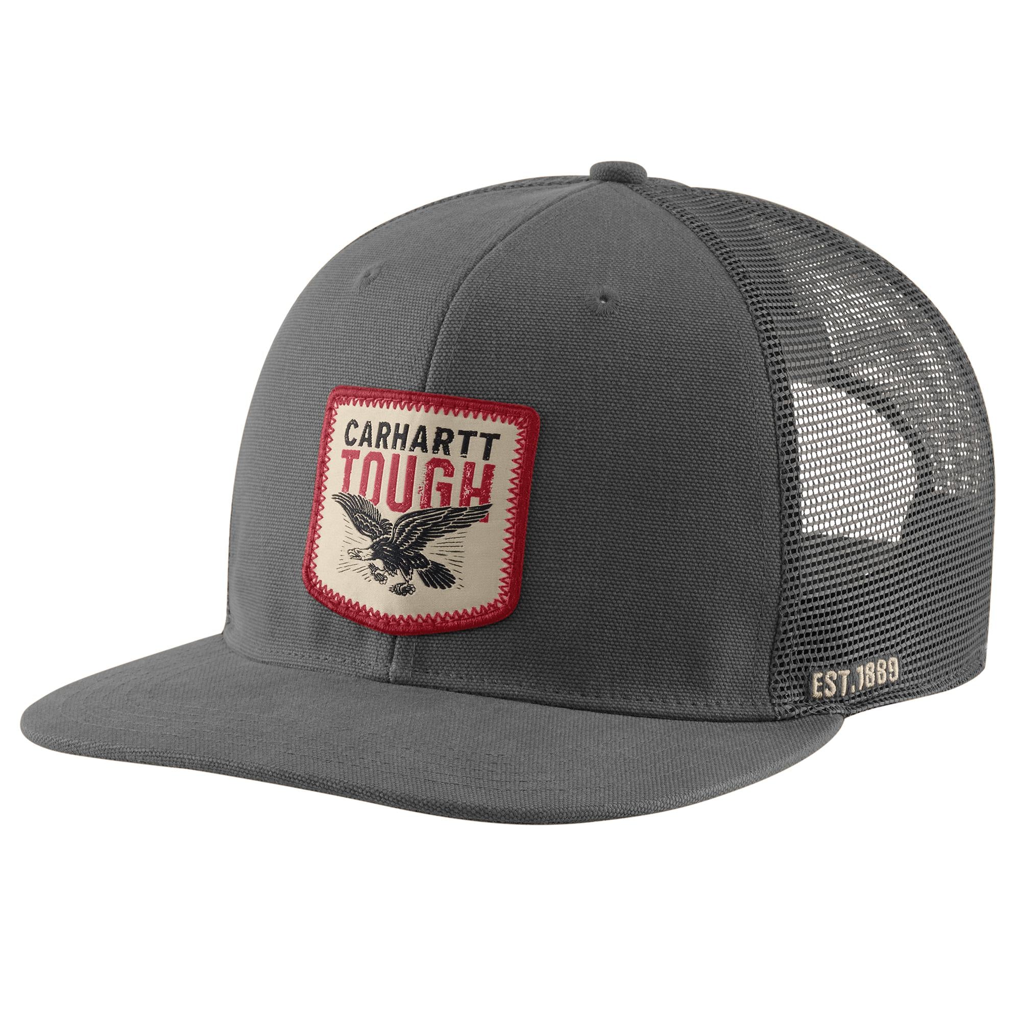 107347 - Carhartt Men's Washed Duck Flat Brim Eagle Graphic Cap