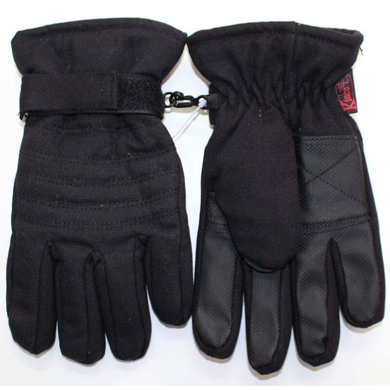 1171 Kinco Black Thermal Lined Waterproof Duck Fabric Snow Ski Gloves
