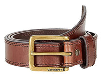 Carhartt Men's Leather Engraved Buckle Belt