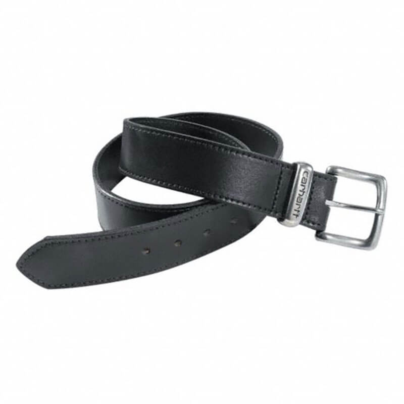 A000551100109 - Carhartt Men's Bridle Leather Debossed Metal Keeper Belt