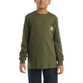 CA6606 - Carhartt Boys Long-Sleeve Deer Graphic Pocket T-Shirt