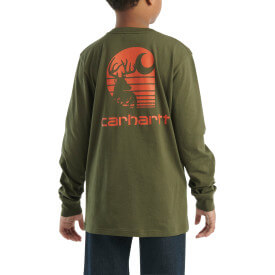 CA6606 - Carhartt Boys Long-Sleeve Deer Graphic Pocket T-Shirt