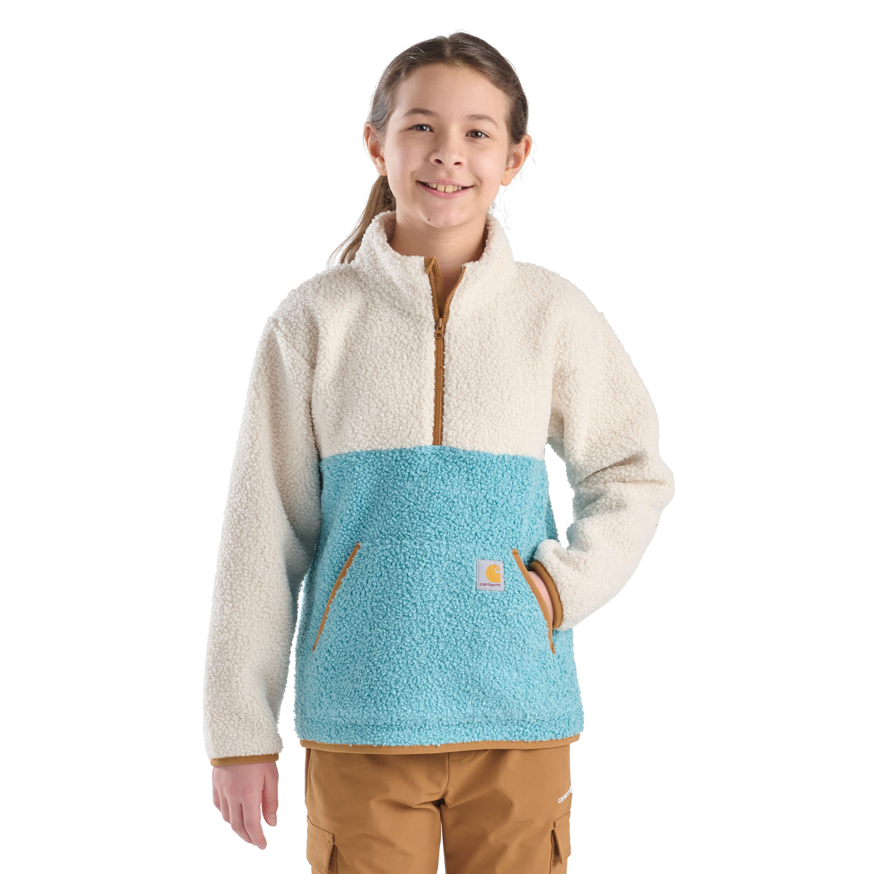 CA7133 - Carhartt Youth Long-Sleeve Fleece Quarter-Zip Sweatshirt