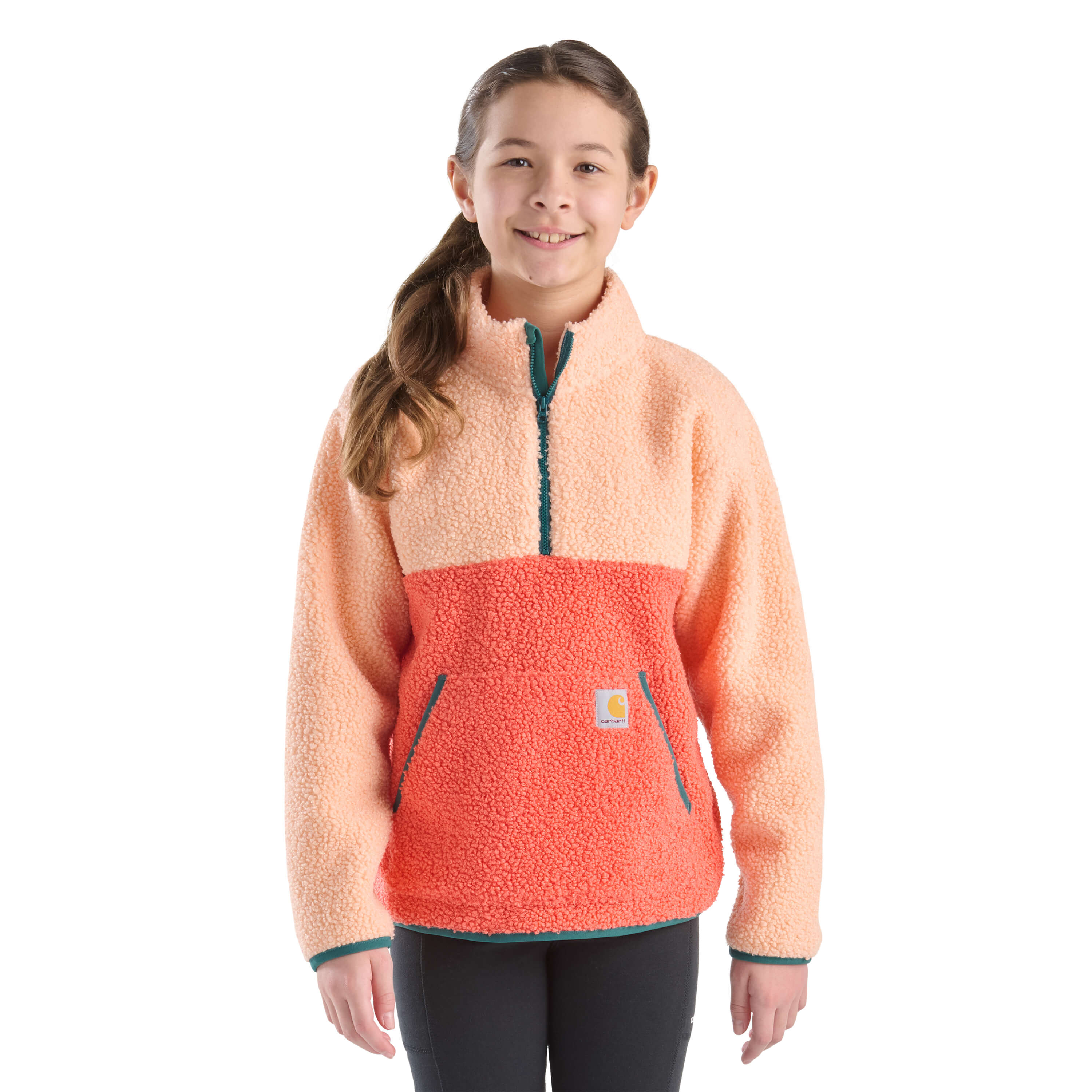 CA7133 - Carhartt Youth Long-Sleeve Fleece Quarter-Zip Sweatshirt