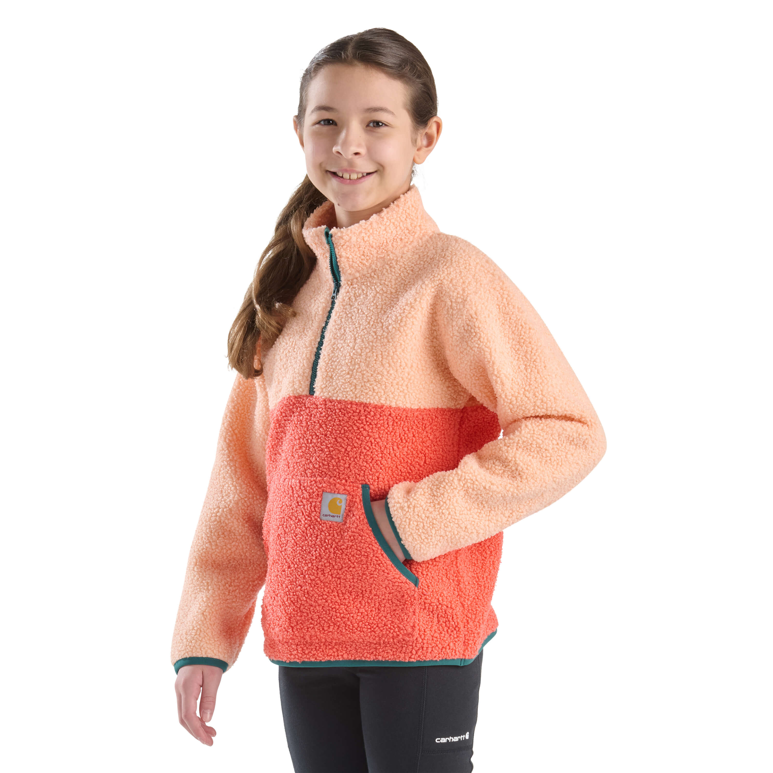 CA7133 - Carhartt Youth Long-Sleeve Fleece Quarter-Zip Sweatshirt