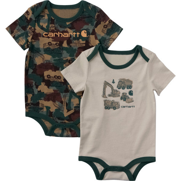 CG8107 - Carhartt Infant Boy's Short-Sleeve Construction 2-Piece Bodysuit Set