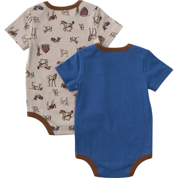 CG8108 - Carhartt Infant Boy's Short-Sleeve Farm 2-Piece Bodysuit Set