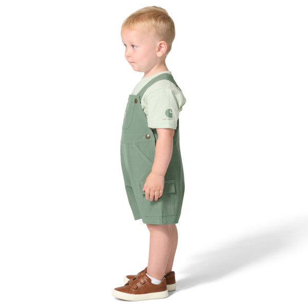 CG8123 - Carhartt Boy's Short-Sleeve T-Shirt and Cargo Pocket Shortall Set